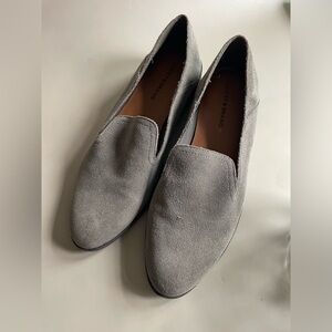 Lucky Brand Light Gray Suede Slip-On Loafers 8.5